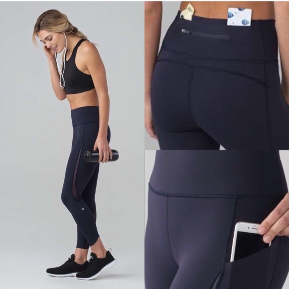 Lululemon Pace Perfect 7/8 Tight Midnight Navy 8 - Picture 2 of 8